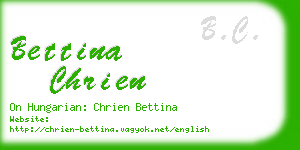 bettina chrien business card